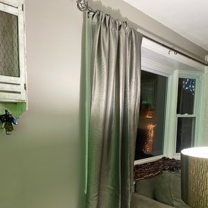 Brand new silk west elm curtains, set of 4.